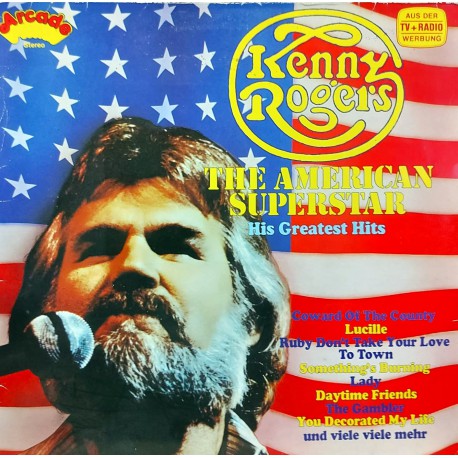 KENNY ROGERS THE AMERICAN SUPERSTAR HIS GREATEST HITS LP.