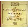 LA COMEDIE FRANÇAISE JOVE POLYEVCTE DOUBLE MİNİ LP.