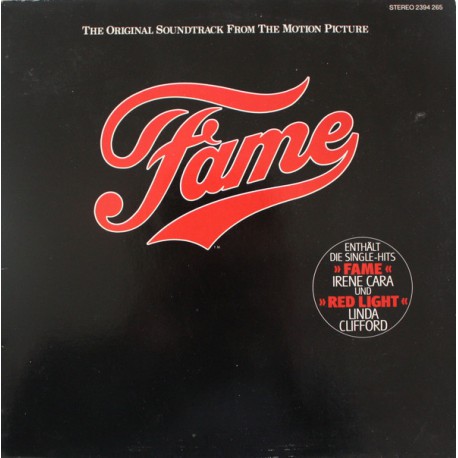 FAME, ORIGINAL SOUNDTRACK FROM THE MOTION PICTURE 1980 LP.