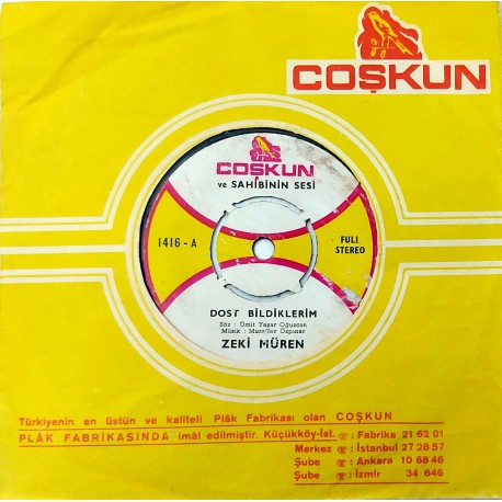 ZEKİ MÜREN DOST BİLDİKLERİM ~ MADEM DERDİMİ SORDUN DİNLEMEYE MECBURSUN