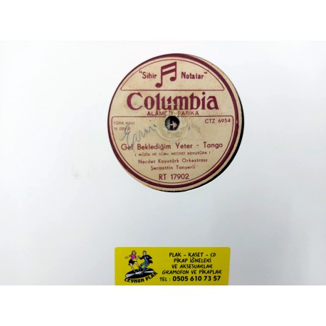 TAŞ PLAK ŞECAETTİN TANYERLİ GEL BEKLEDİĞİM YETER - DİNLE SEVGİLİ TANGO