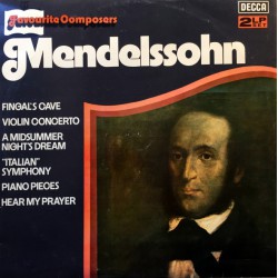 MENDELSSOHN FAVOURITE COMPOSERS  KLASİK DOUBLE LP.