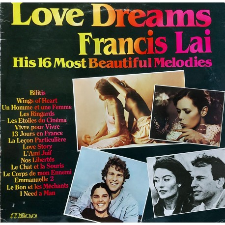FRANCIS LAI LOVE DREAMS HIS 16 MOST BEAUTIFUL MELODIES 1981 LP.