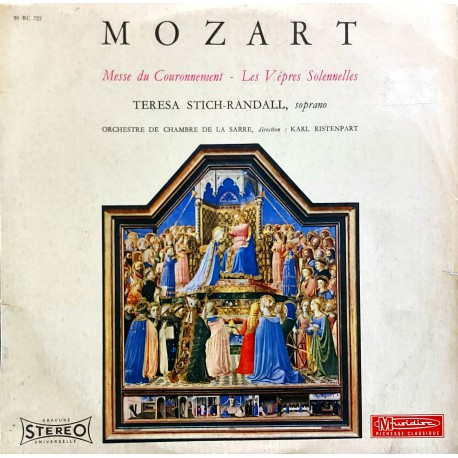 MOZART - Teresa Stıch-Randall – Messe Du Couronnement - Les Vêpres Solennelles