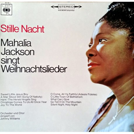 MAHALIA JACKSON STILLE NACHT MAHALIA JACKSON SINGT WEIHNACHTSLIEDER LP.