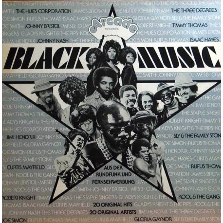 BLACK MUSIC 20 ORIGINAL HITS ROCK FUNK SOUL KARMA LP