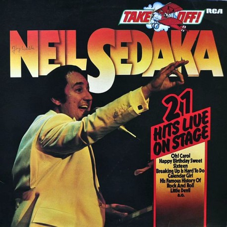 NEIL SEDAKA TAKEOFF 21 HITS LIVE ON STAGE 1976 LP.